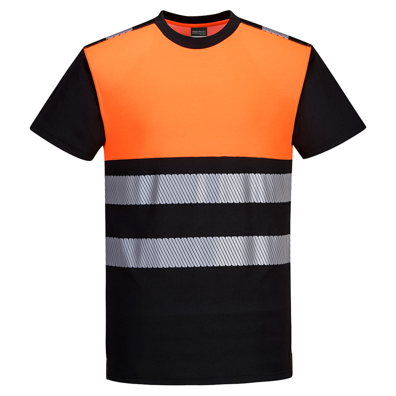 Tričko PW311 Hi-Vis reflexn&eacute; čierna 5XL