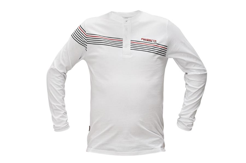 Tričko SANDOWN dlh&yacute; ruk&aacute;v biela XXL