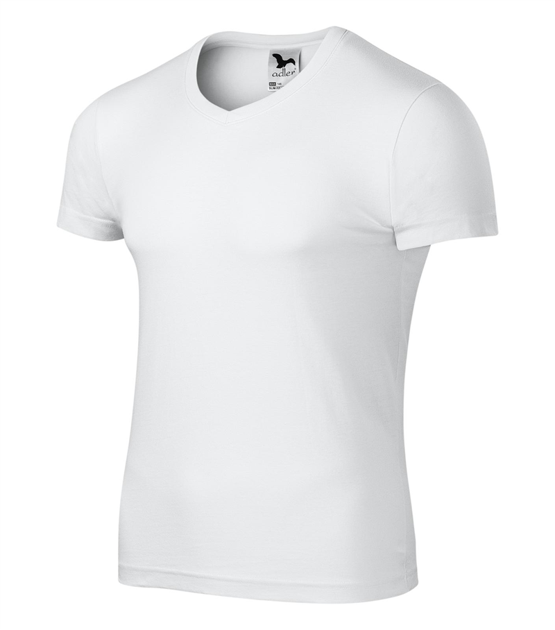 Tričko SLIM FIT V-NECK 180g pánske biela XXXL Tričko SLIM FIT V-NECK 180g pánske biela XXXL