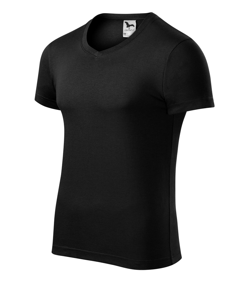 Tričko SLIM FIT V-NECK 180g p&aacute;nske čierna S