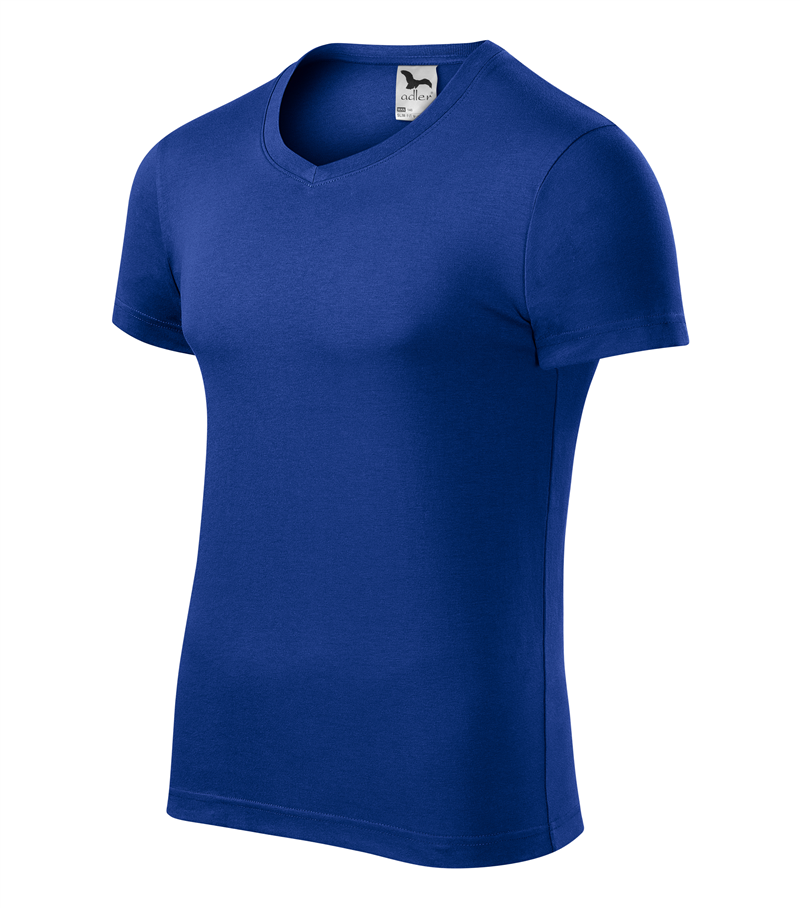 Tričko SLIM FIT V-NECK 180g pánske kráľovská modrá XXL
