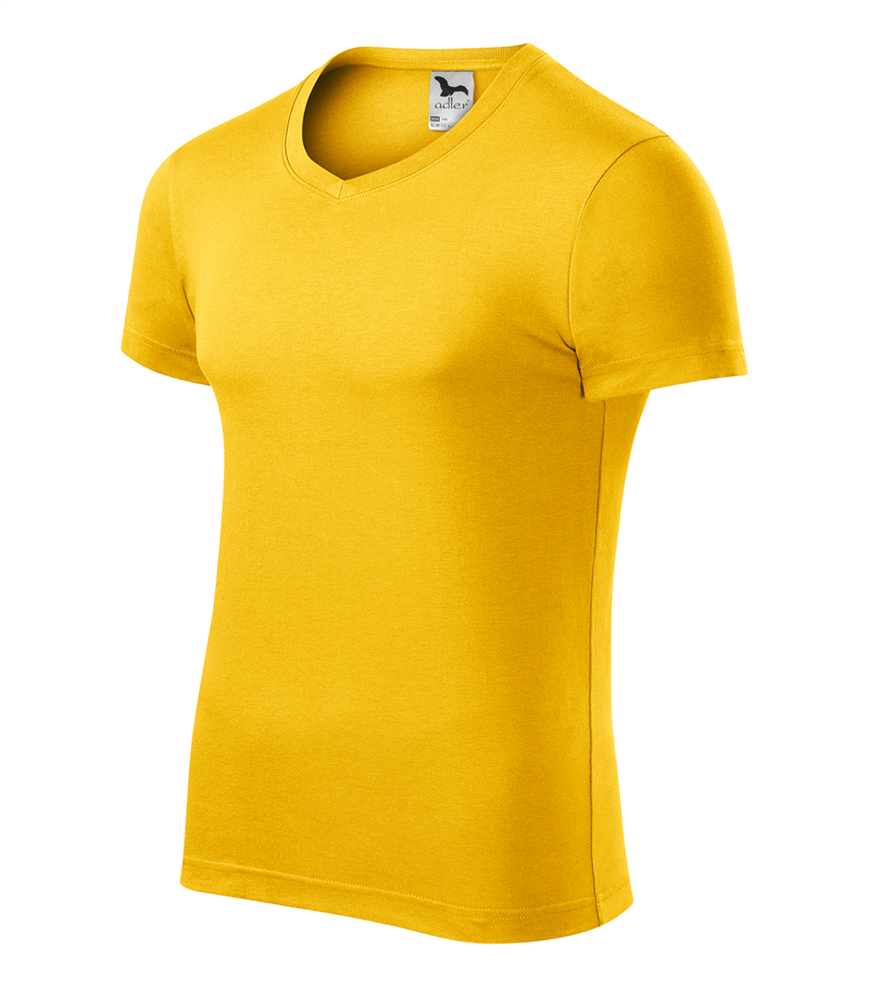 Tričko SLIM FIT V-NECK 180g pánske žltá XL