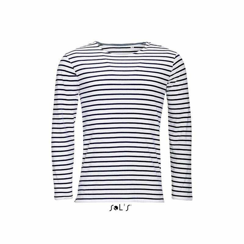 Tričko SOL´S MARINE MEN 150g biela-modrá (navy) XL