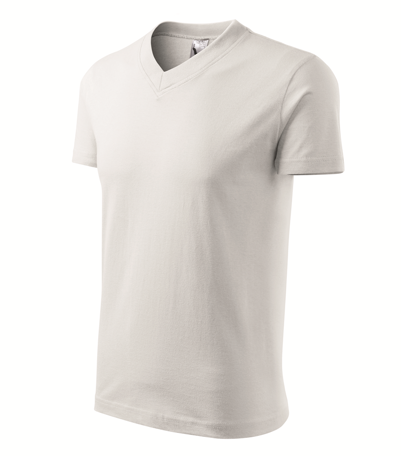 Tričko V-NECK 160g unisex biela XL