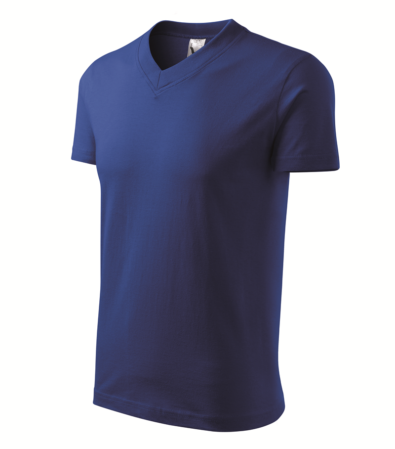 Tričko V-NECK 160g unisex kráľovská modrá M