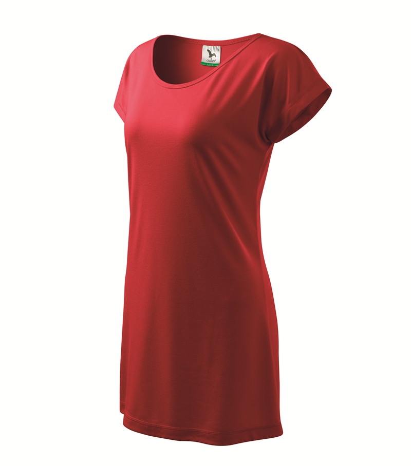 Tričko/šaty LOVE 150g dámske červená XXL